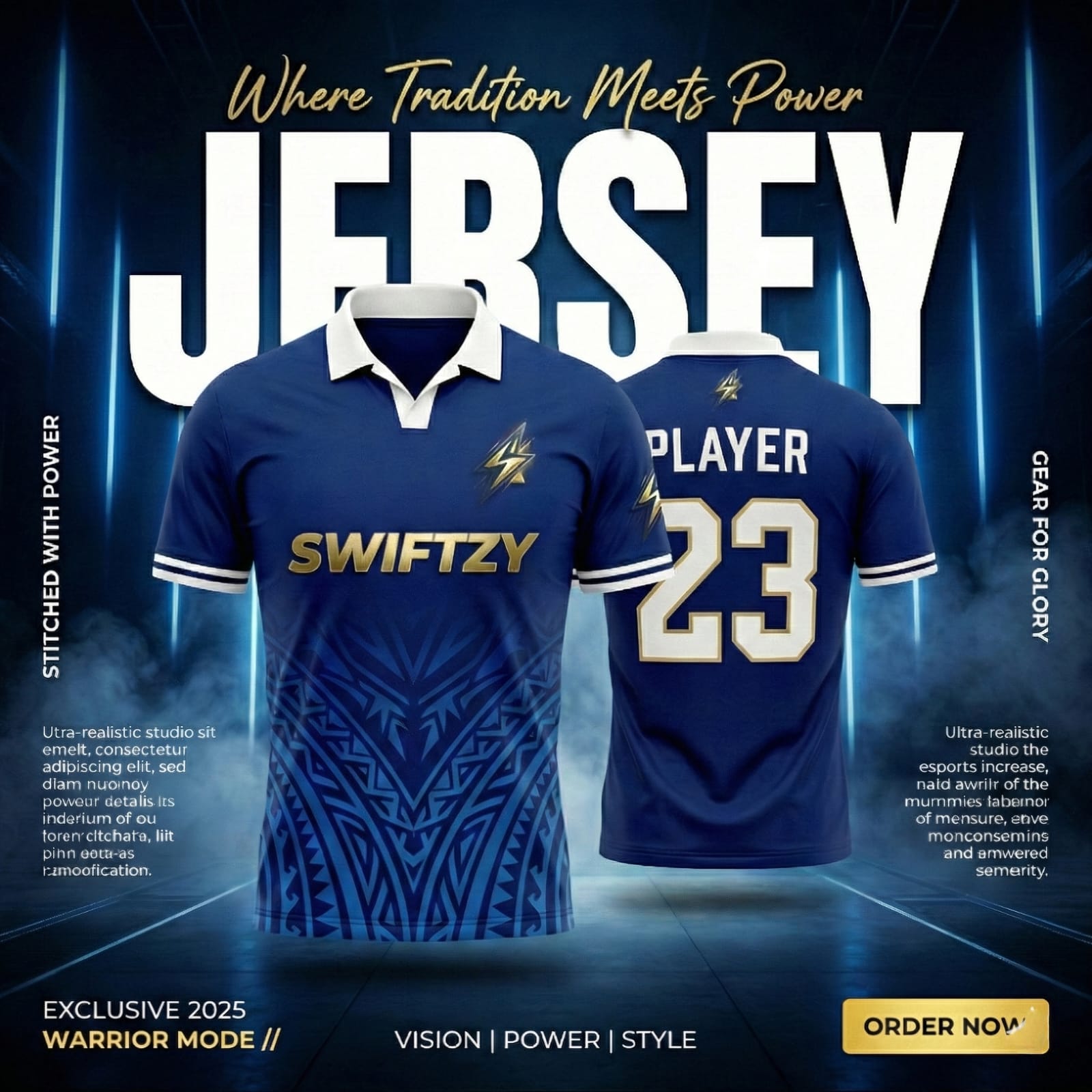Custom cricket jersey by Swiftzy Sportswear